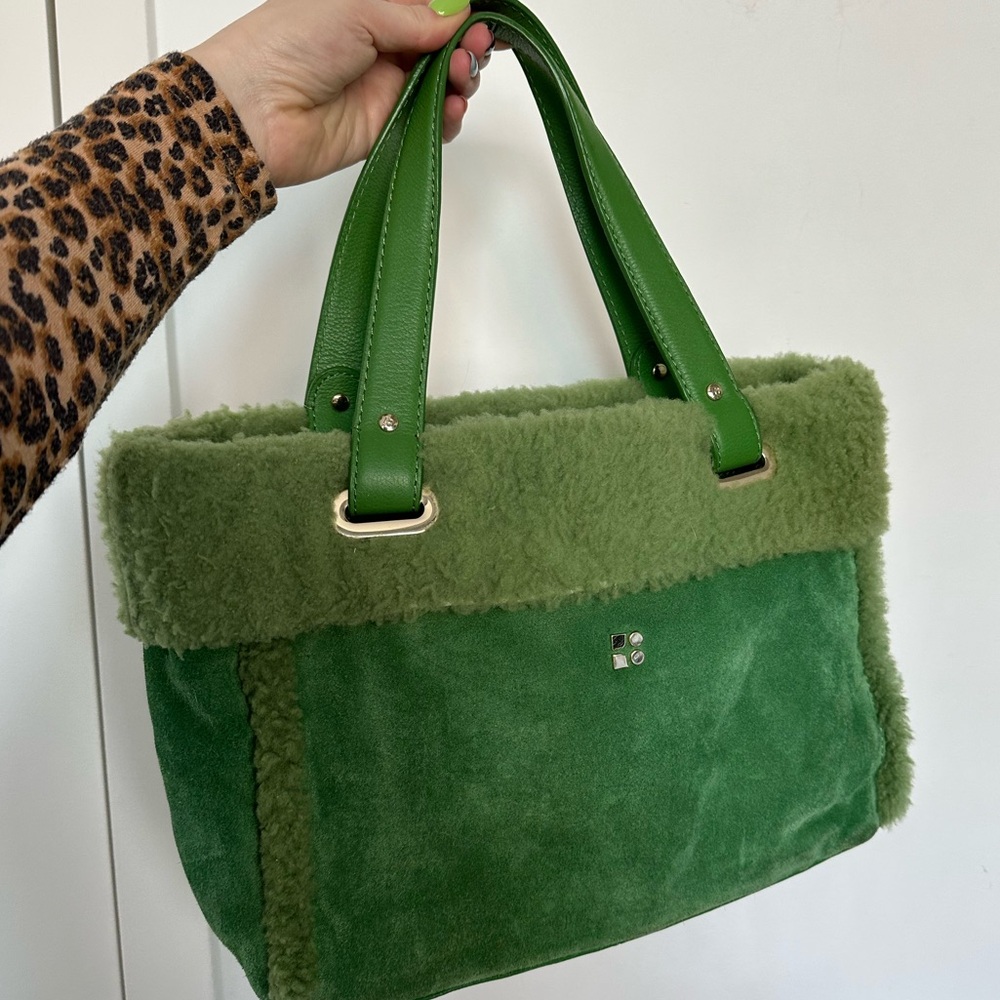 Kate Spade green suede bag
